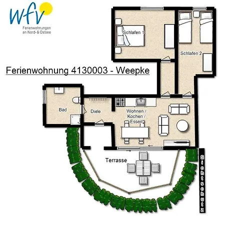 Lejlighed Haus Reedestrasse 37 Ferienwohnung 3 Borkum